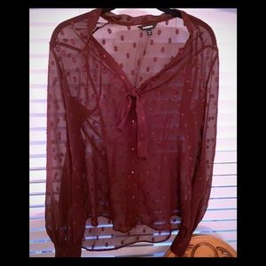Express size medium sheer top